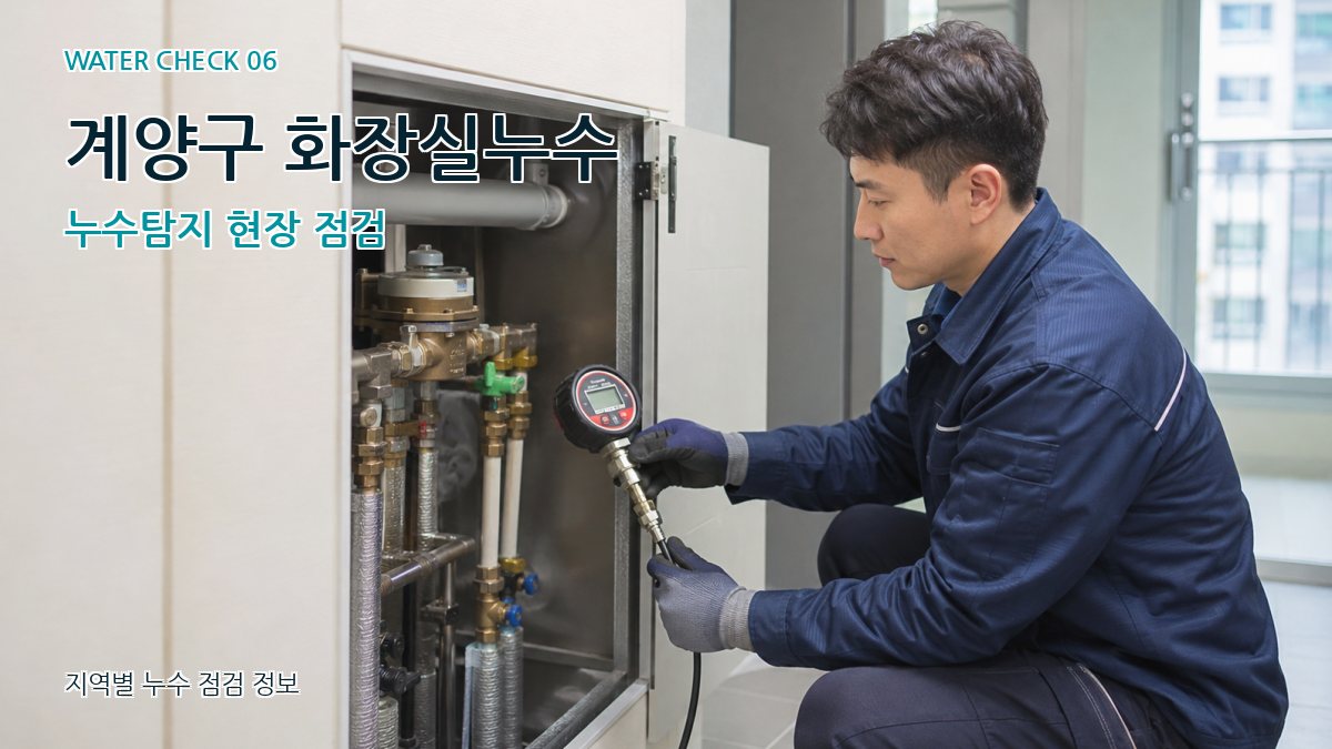 계양구 화장실누수 누수탐지 현장 점검