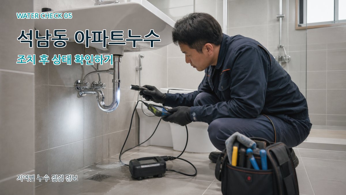 석남동 아파트누수 조치 후 상태 확인하기