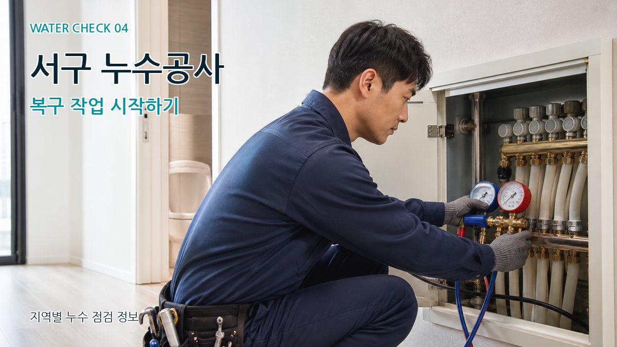 서구 누수공사 복구 작업 시작하기