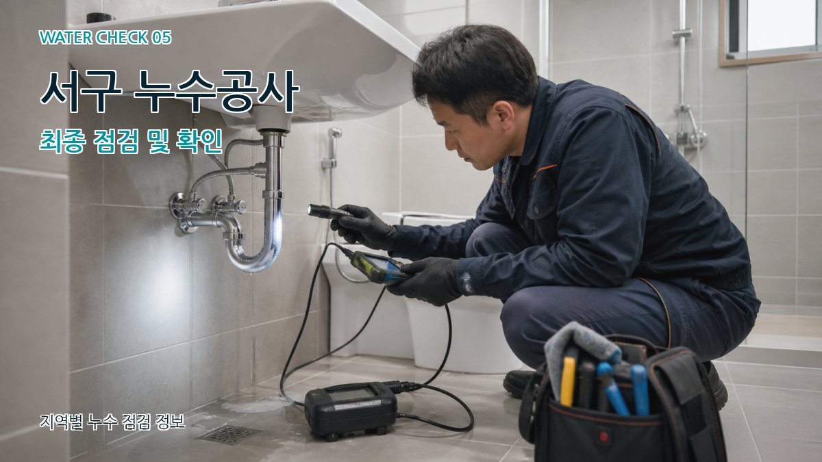 서구 누수공사 최종 점검 및 확인