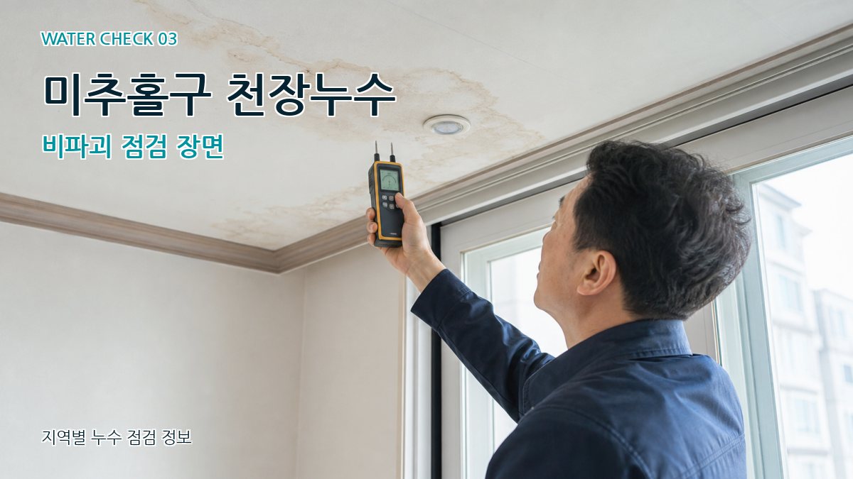 미추홀구 천장누수 비파괴 점검 장면