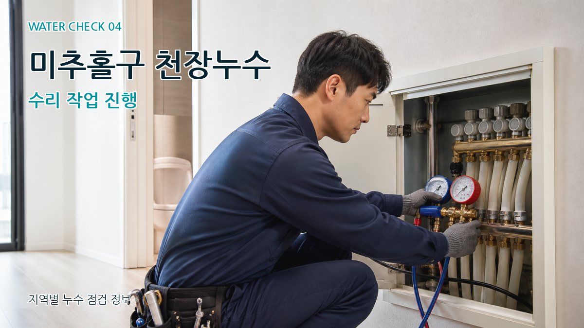 미추홀구 천장누수 수리 작업 진행