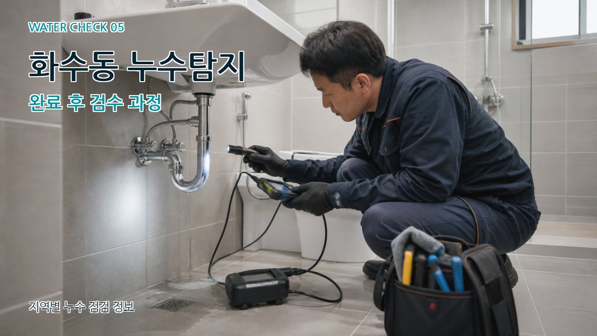 화수동 누수탐지 완료 후 검수 과정