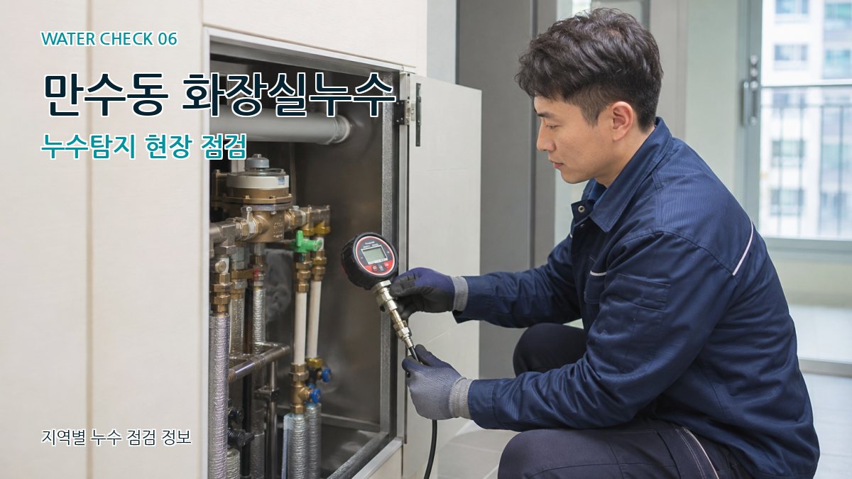 만수동 화장실누수 누수탐지 현장 점검