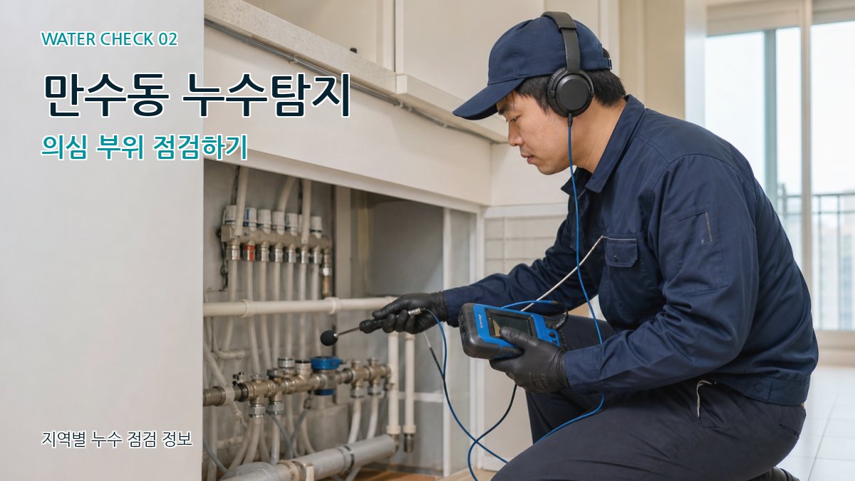만수동 누수탐지 의심 부위 점검하기