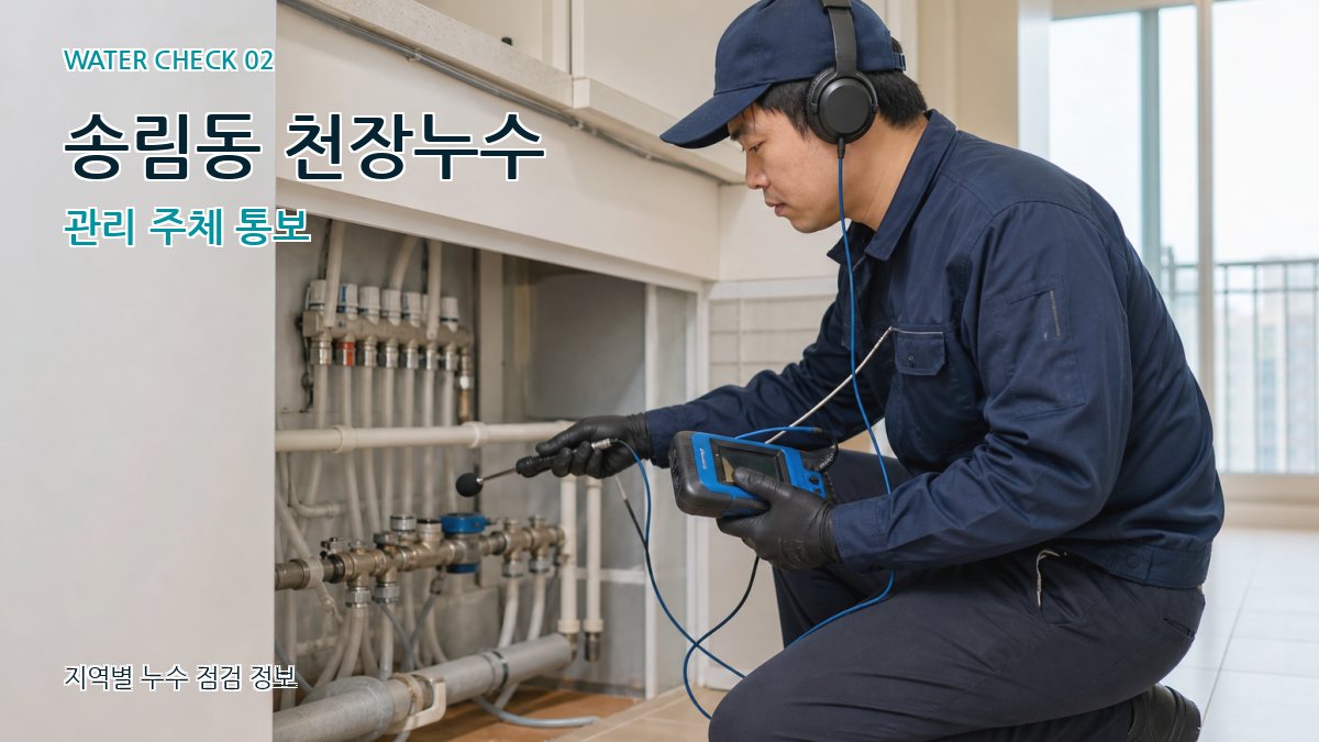 송림동 천장누수 관리 주체 통보