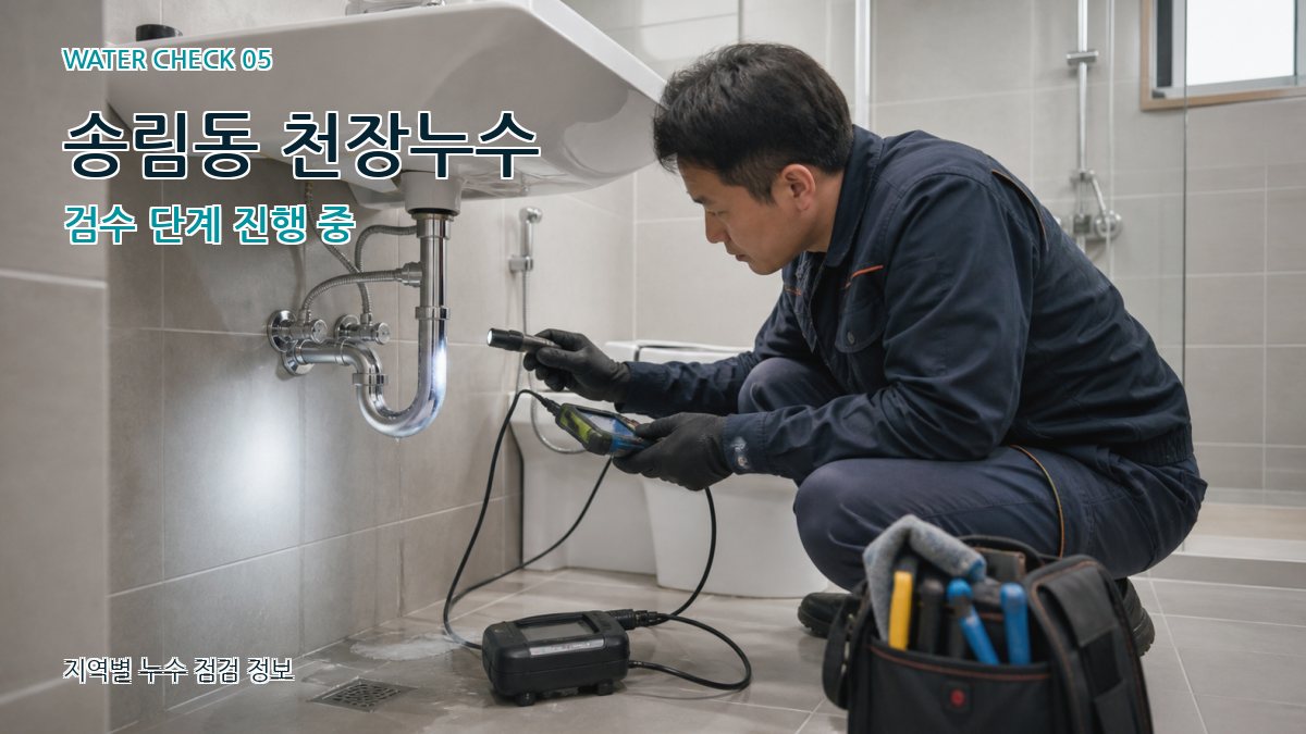 송림동 천장누수 검수 단계 진행 중