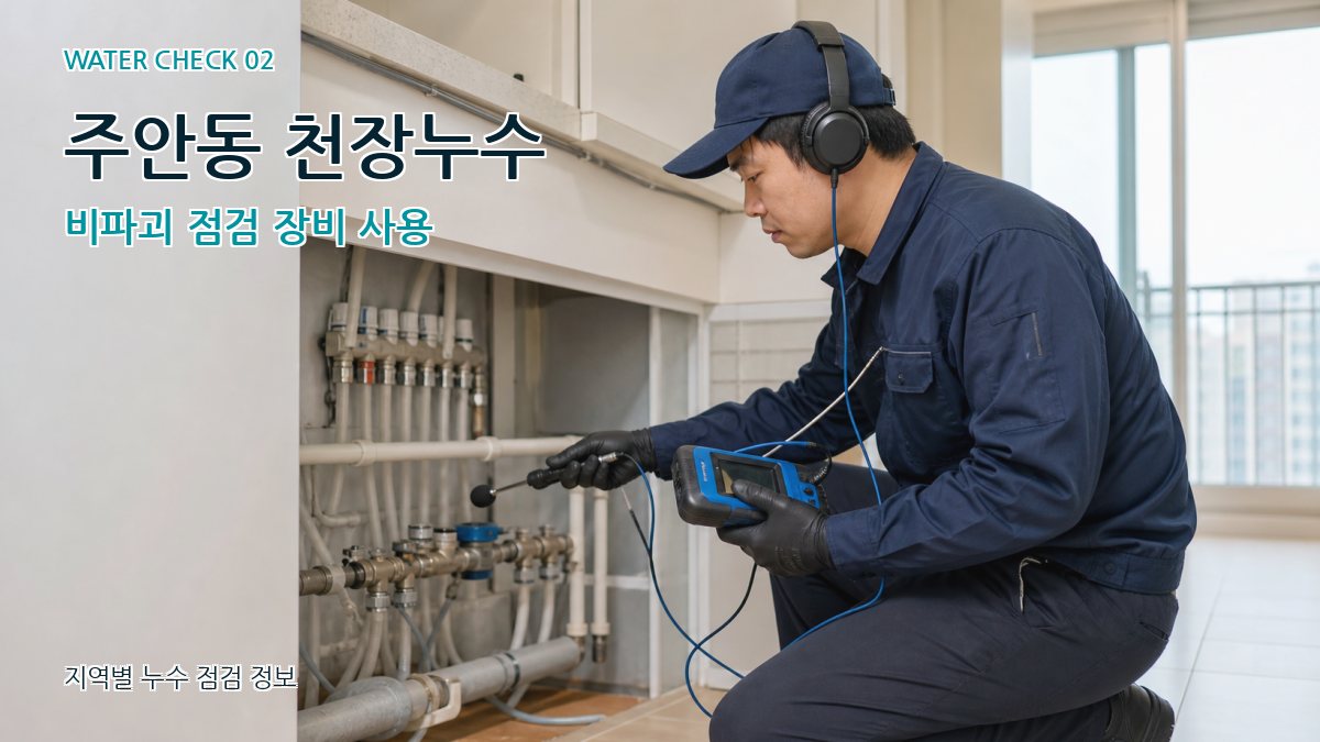 주안동 천장누수 비파괴 점검 장비 사용