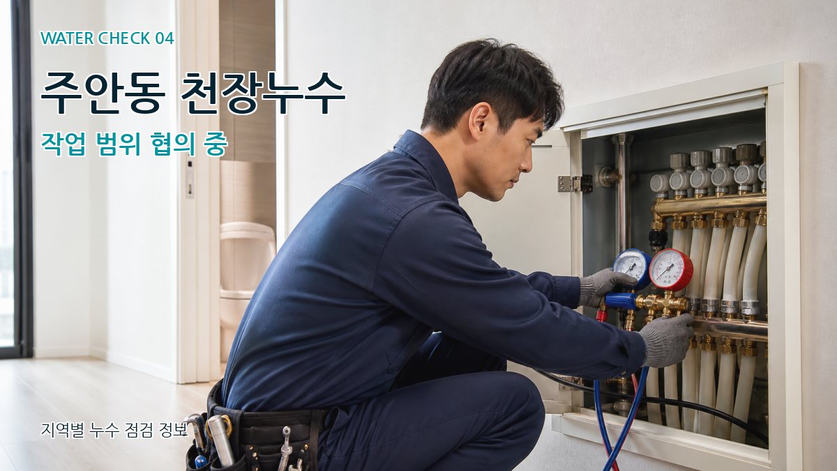 주안동 천장누수 작업 범위 협의 중