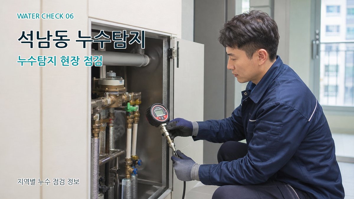석남동 누수탐지 누수탐지 현장 점검
