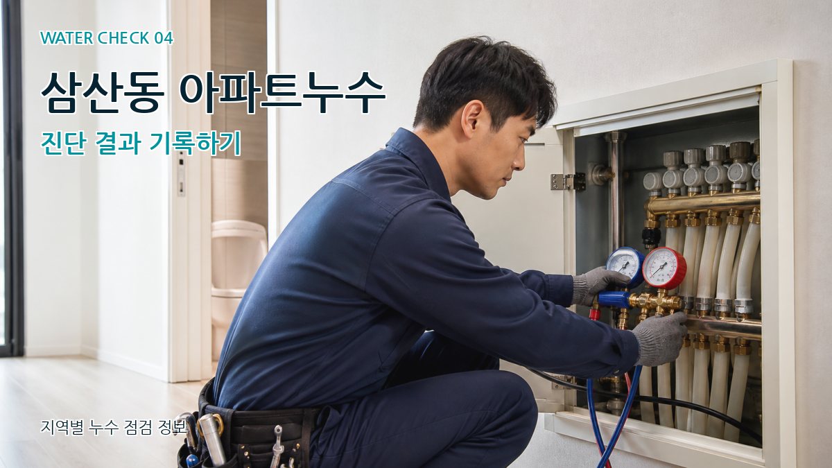 삼산동 아파트누수 진단 결과 기록하기