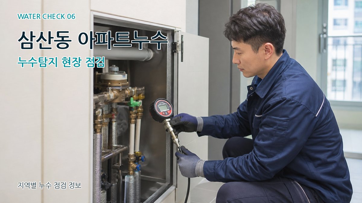삼산동 아파트누수 누수탐지 현장 점검