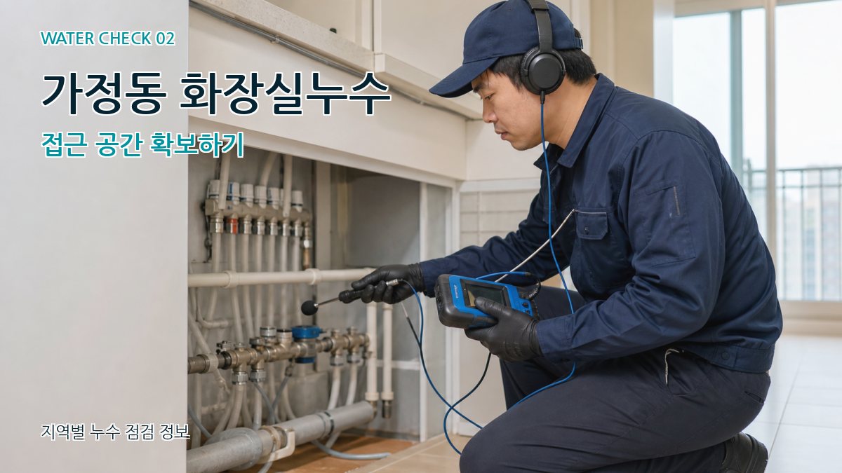 가정동 화장실누수 접근 공간 확보하기