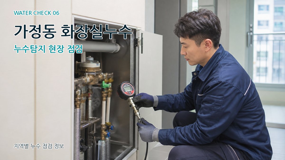가정동 화장실누수 누수탐지 현장 점검