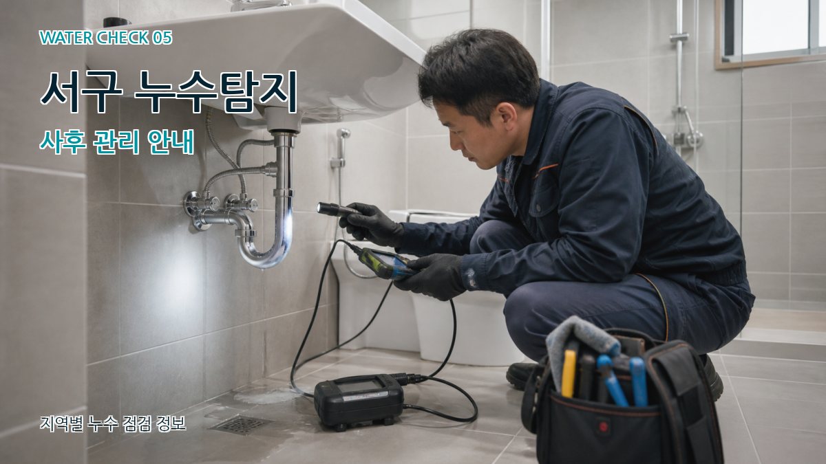 서구 누수탐지 사후 관리 안내